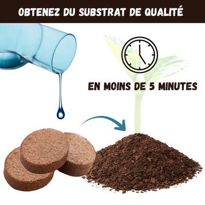 Kit 5 Tourbes de Culture — Pastilles Compressées pour Semis et Repiquage | Nopalia