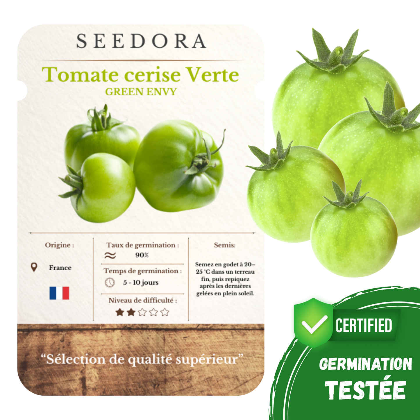 Graines de Tomate Cerise Green Envy